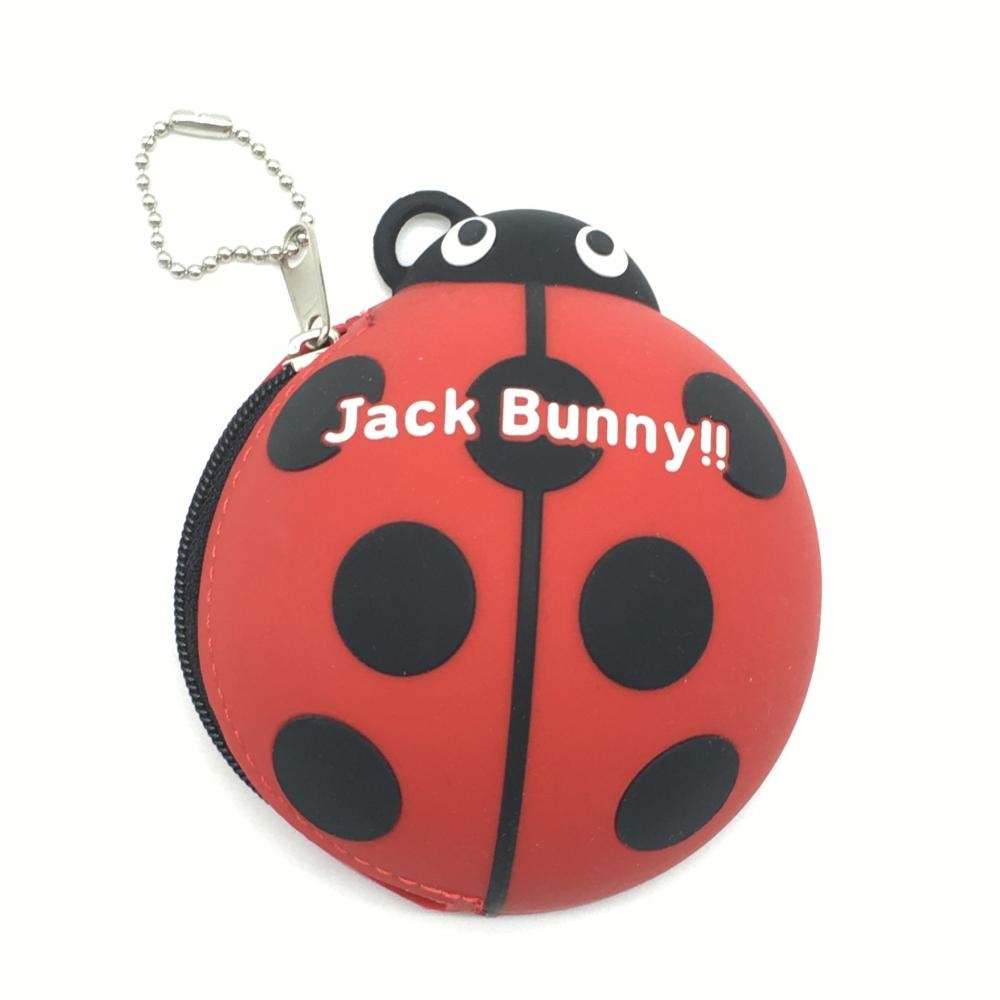 【超美品】Jack Bunny ジャックバニー 小物入れ てんとう虫型 レッド×黒 ボールケース  ゴルフ