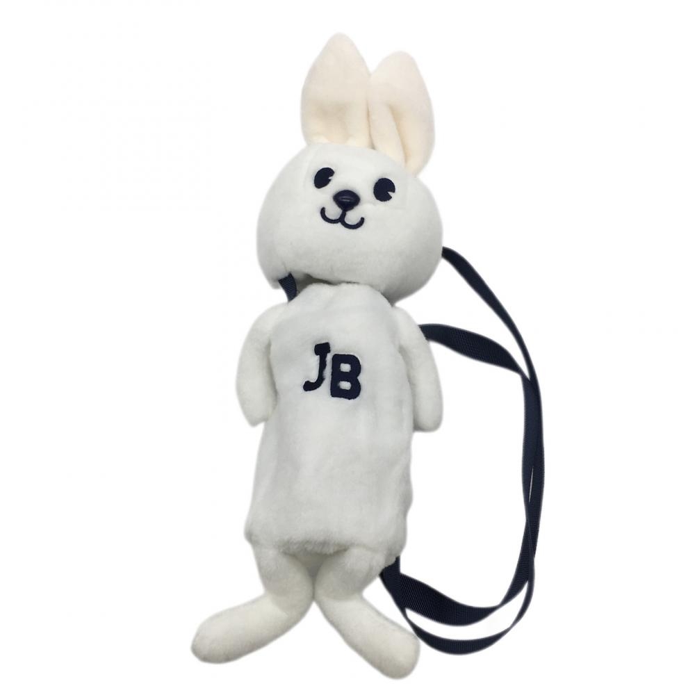 【超美品】ジャックバニー ペットボトルホルダー 白 ウサギ ぬいぐるみ バニー ショルダーストラップ付きゴルフ Jack Bunny