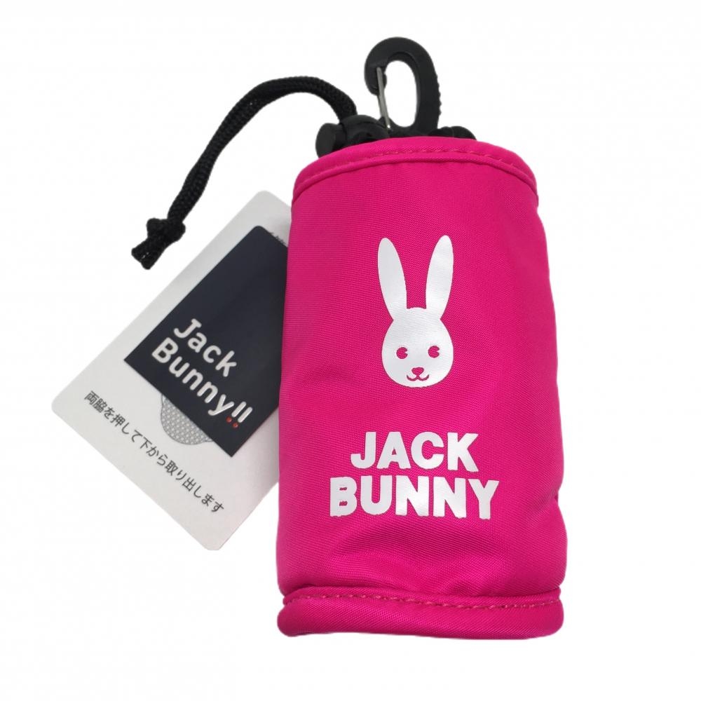 【新品】ジャックバニー ボールケース ピンク×白 ティー装着可 筒型 ゴルフ Jack Bunny