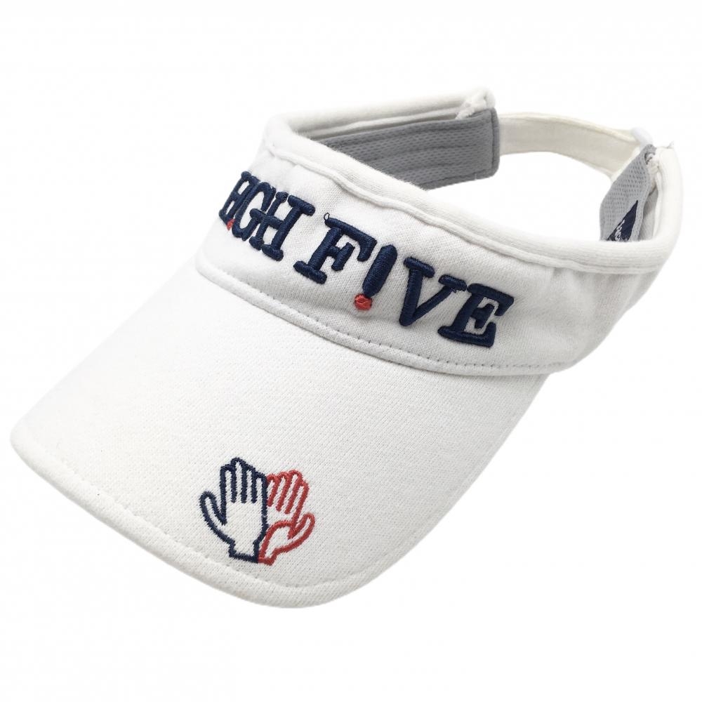 ジャックバニー サンバイザー 白×ネイビー 刺しゅう FR  ゴルフウェア Jack Bunny
