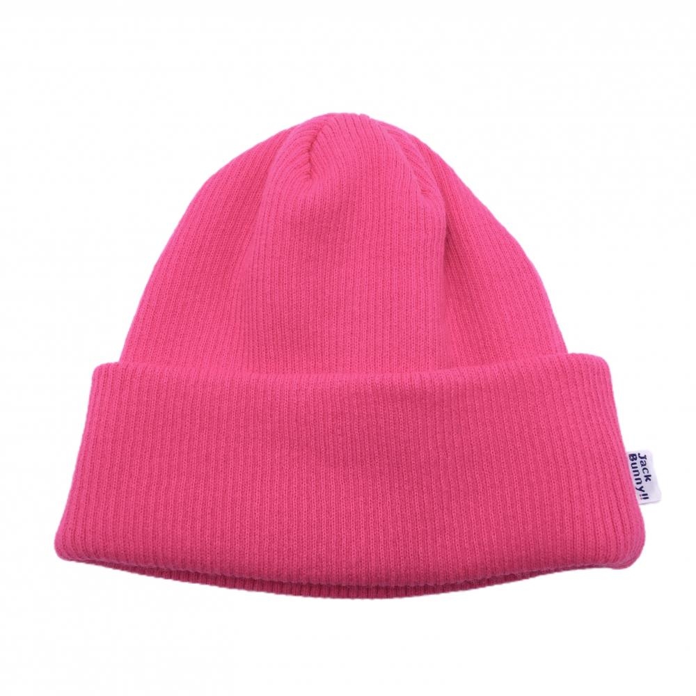 【超美品】ジャックバニー ニット帽 ピンク 無地 FR   ゴルフウェア Jack Bunny
