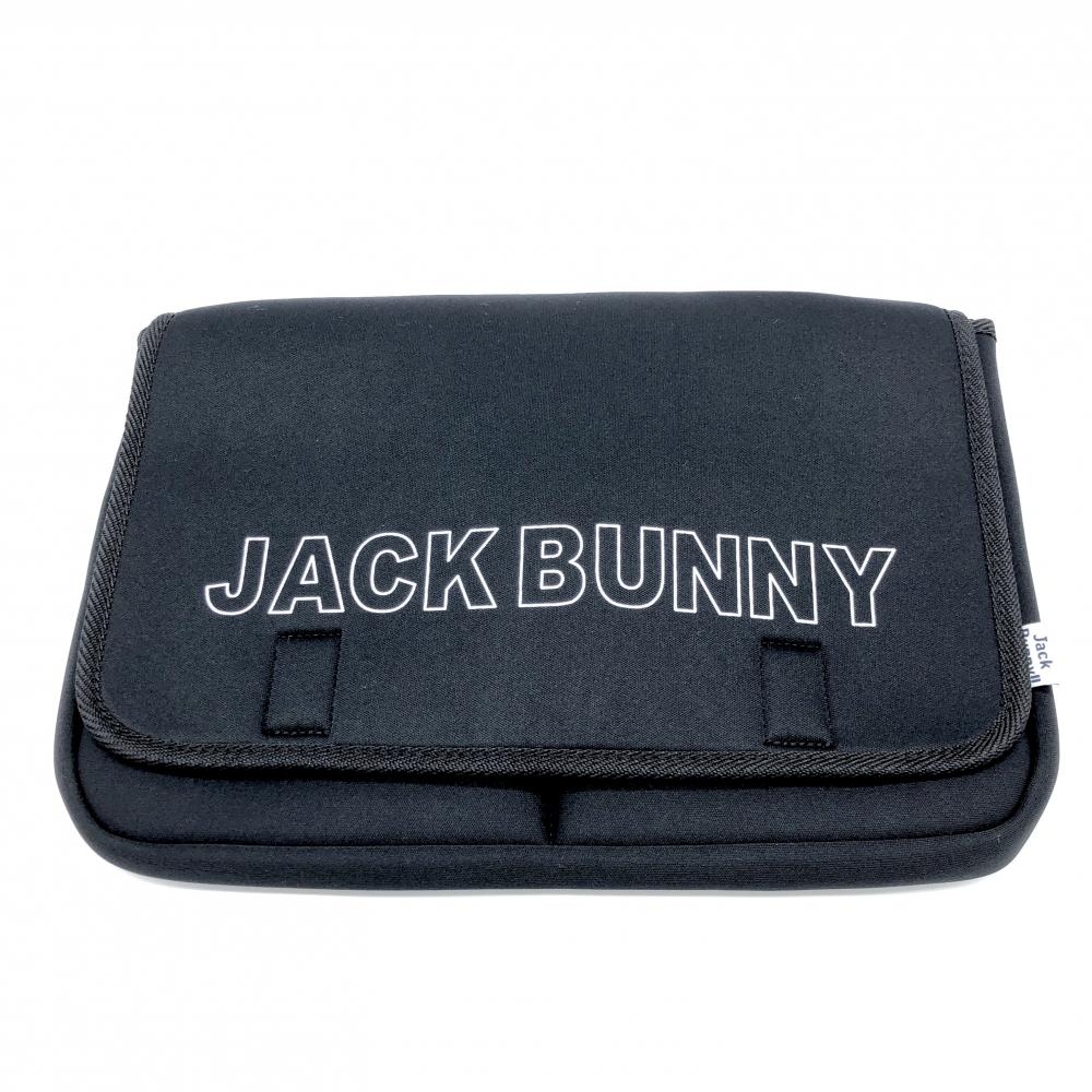【未使用品】非売品＊Jack Bunny ジャックバニー パソコンケース 黒×白 タブレットケース ビッグロゴ ゴルフ