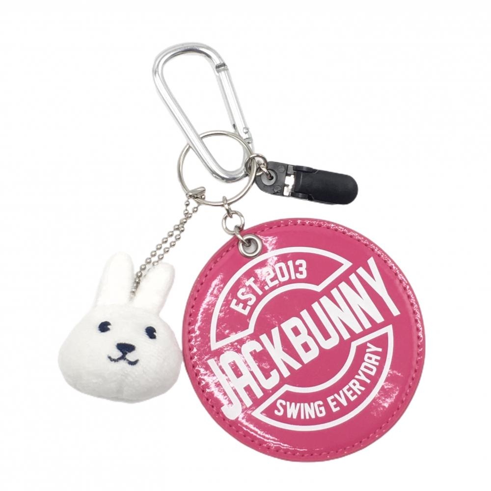 【未使用品】ジャックバニー パターカバーキャッチャー 白×ピンク ラビット キーホルダー ゴルフ Jack Bunny
