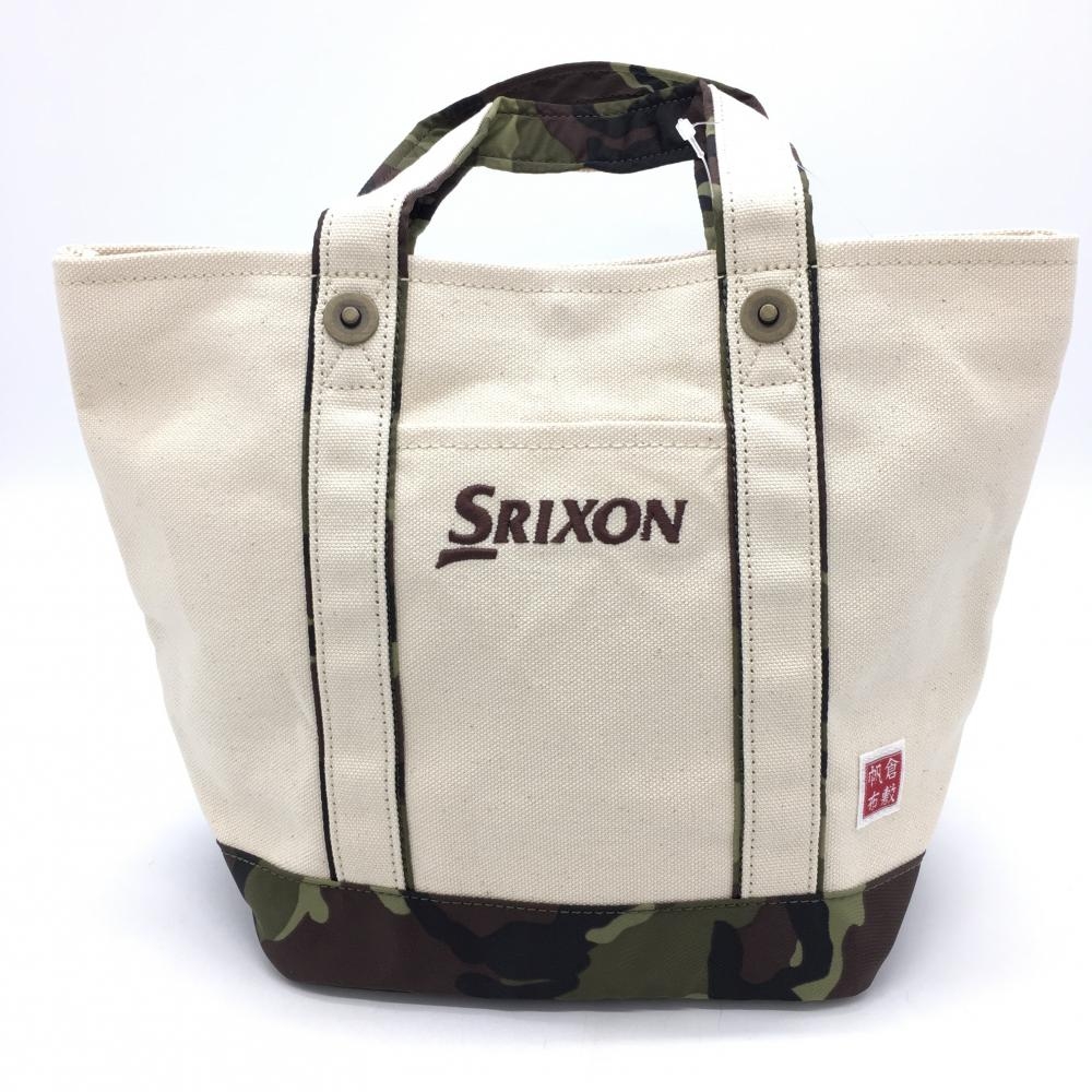 【新品】SRIXON スリクソン カートバッグ アイボリー×カーキ 倉敷帆布 キャンバス  ゴルフ