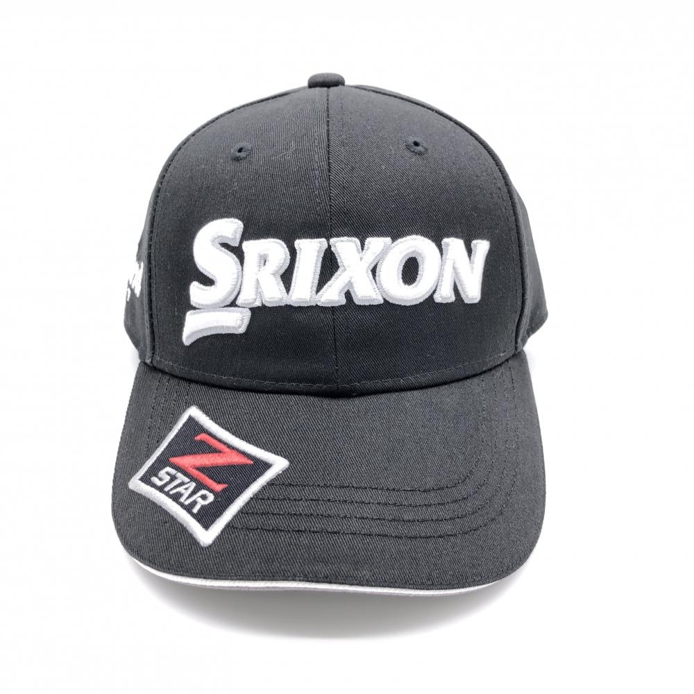 【未使用品】スリクソン キャップ 黒 立体ロゴ刺しゅう F（56-60） ゴルフウェア SRIXON