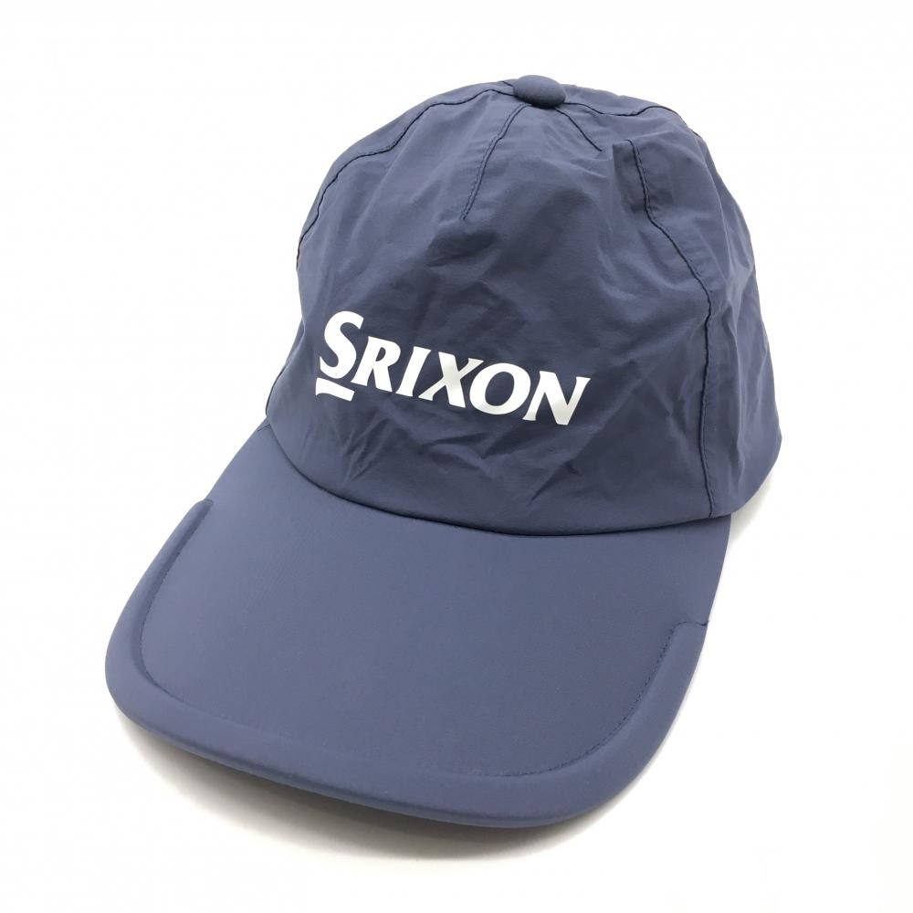 【超美品】スリクソン ナイロンキャップ ネイビー×白 裏メッシュ フリーサイズ(56-60cm) ゴルフウェア SRIXON