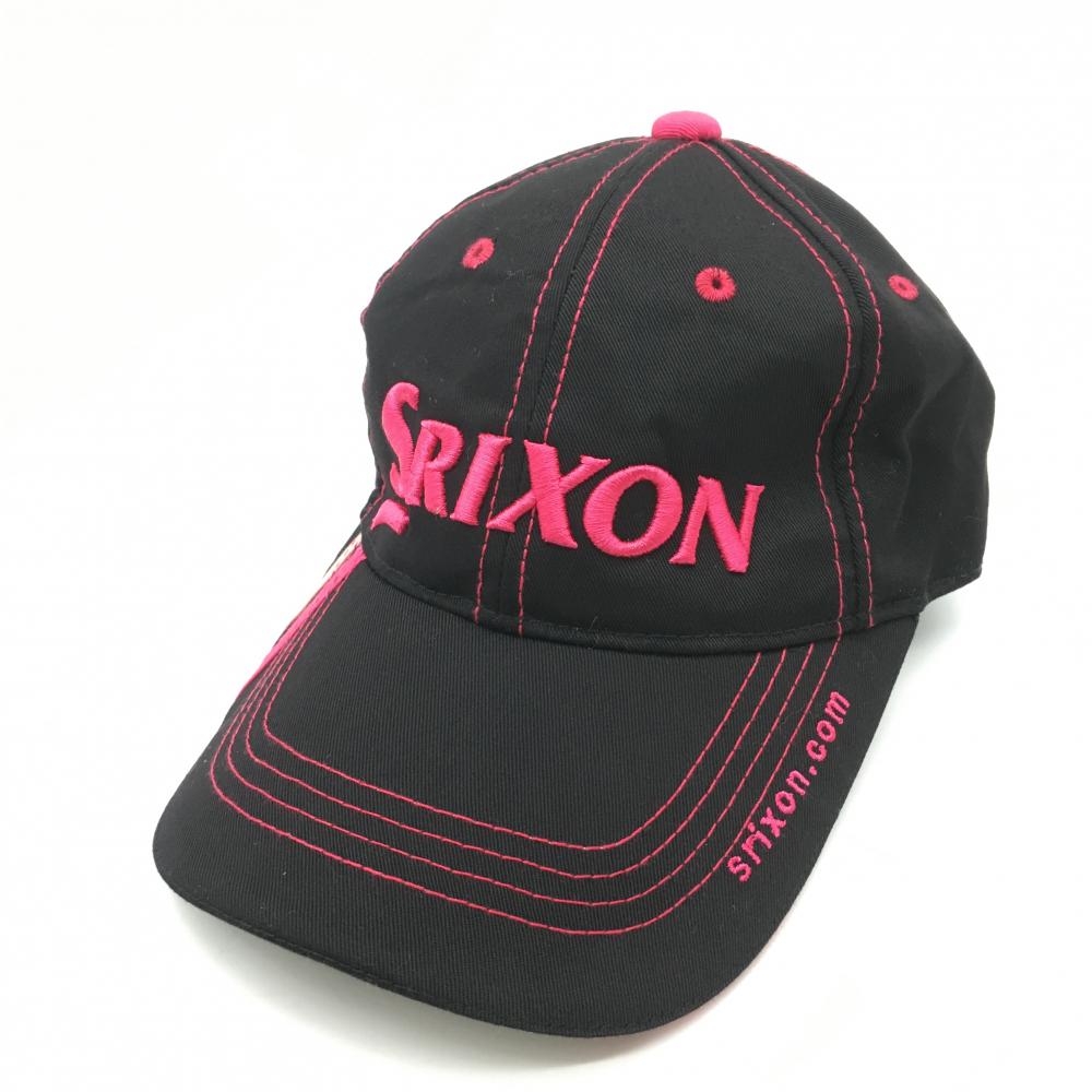 【美品】スリクソン キャップ 黒×ピンク Z STAR フリーサイズ ゴルフウェア SRIXON