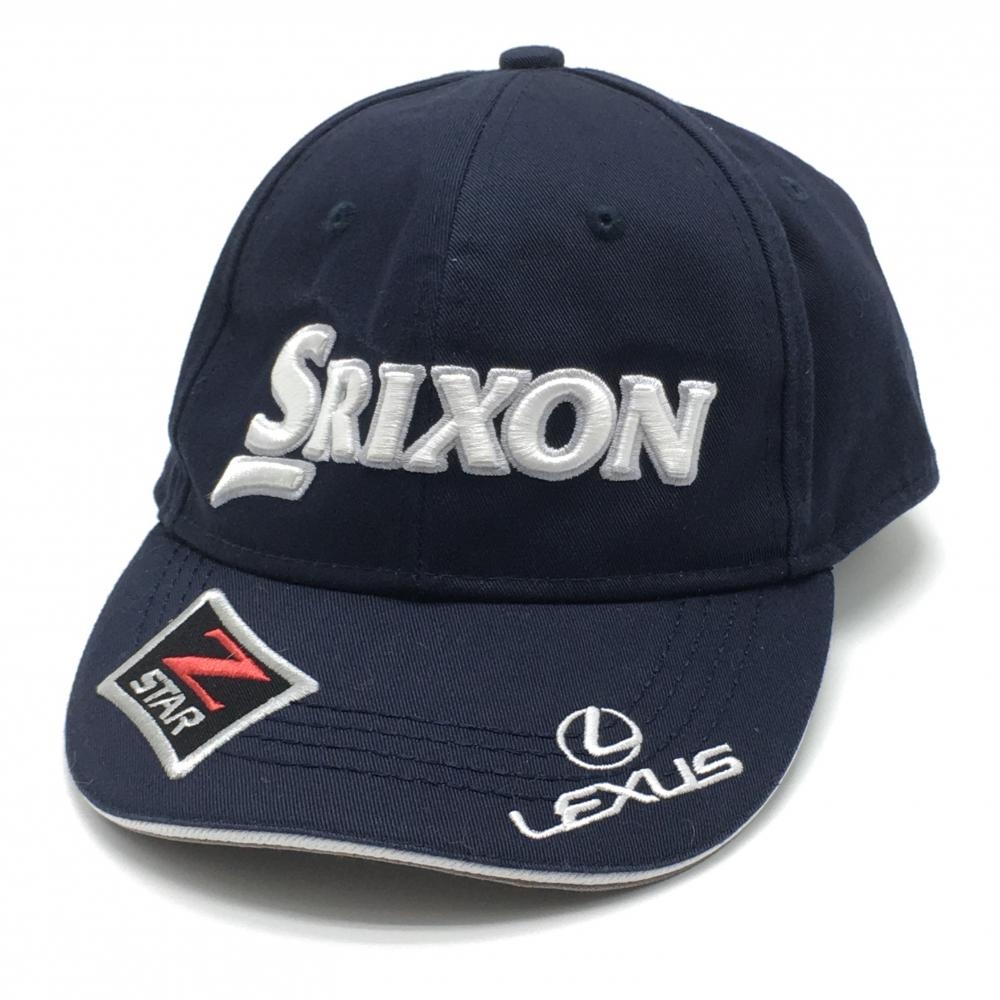 【美品】スリクソン×レクサス キャップ ネイビー×白 ZSTAR フリーサイズ(56-60cm) ゴルフウェア SRIXON