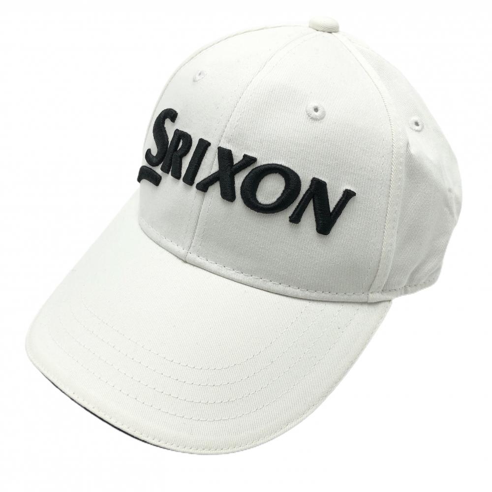 【新品】スリクソン キャップ 白×黒 立体ロゴ刺しゅう F ゴルフウェア SRIXON