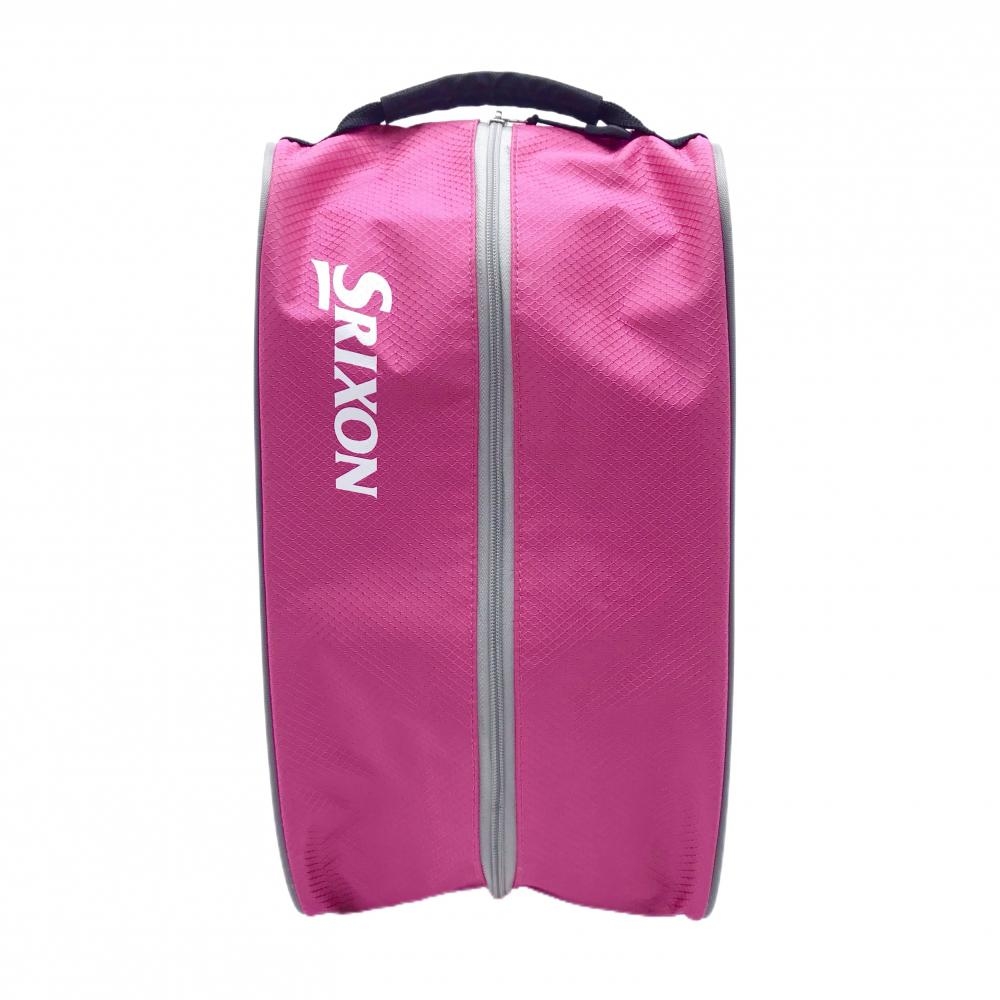 【美品】スリクソン シューズケース ピンク×グレー ロゴプリント ゴルフ SRIXON