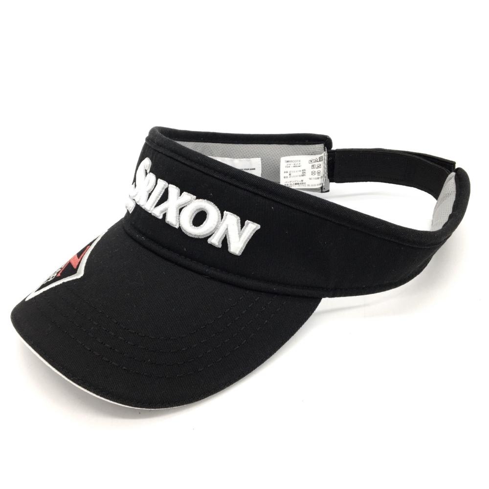 【美品】SRIXON スリクソン サンバイザー 黒×白 ZSTAR フリーサイズ（54-60?） ゴルフウェア