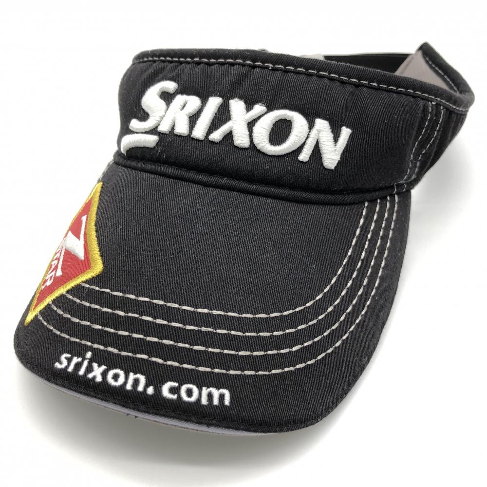 スリクソン サンバイザー 黒×白 ZSTAR ステッチ  ゴルフウェア SRIXON