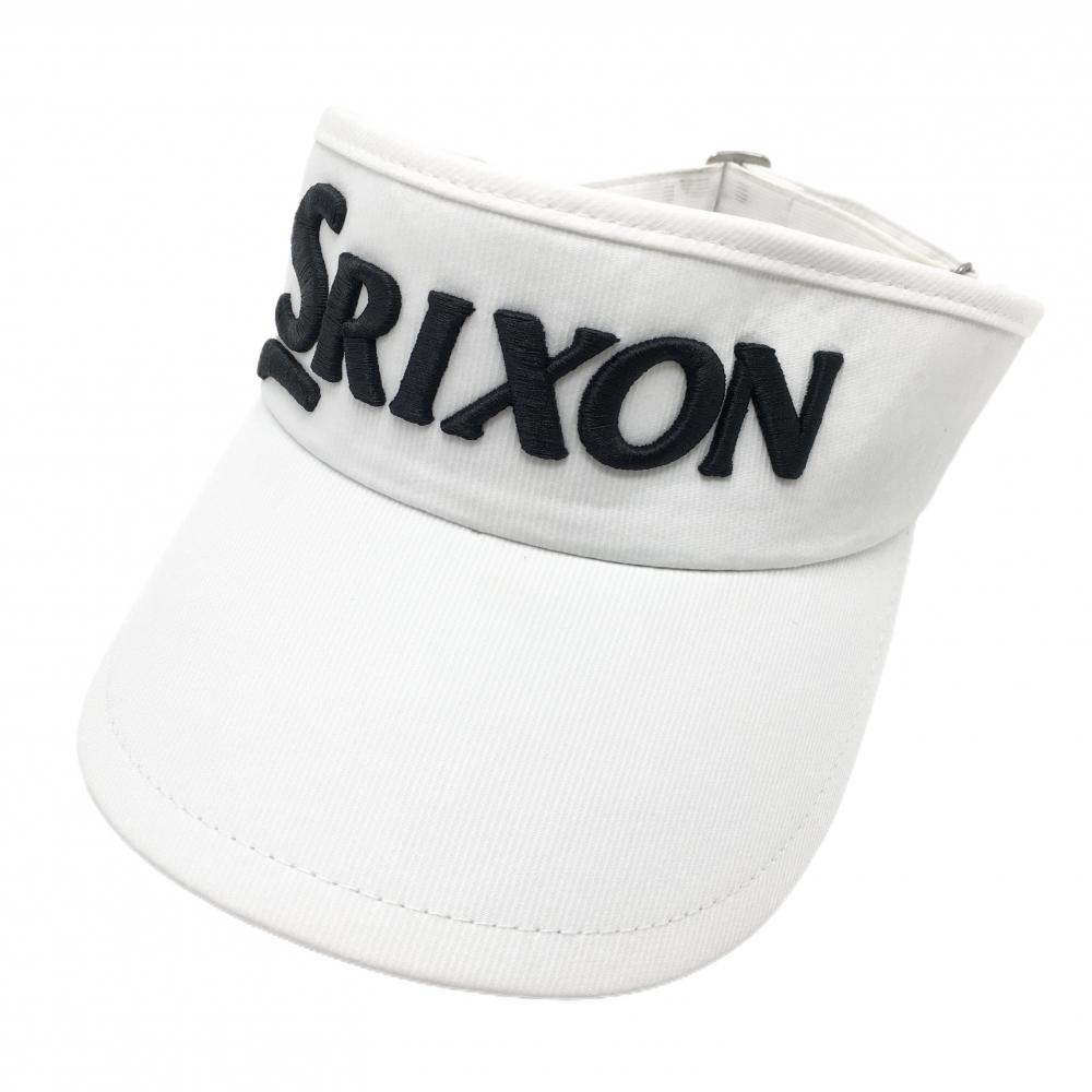 スリクソン サンバイザー 白×黒 立体ロゴ刺しゅう ゴルフウェア SRIXON