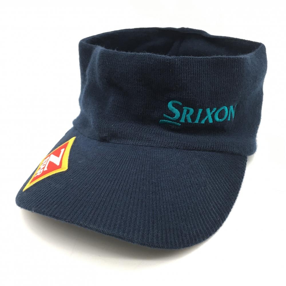 【超美品】スリクソン ニットサンバイザー ネイビー ZSTAR アクリル100％ フリーサイズ ゴルフウェア SRIXON
