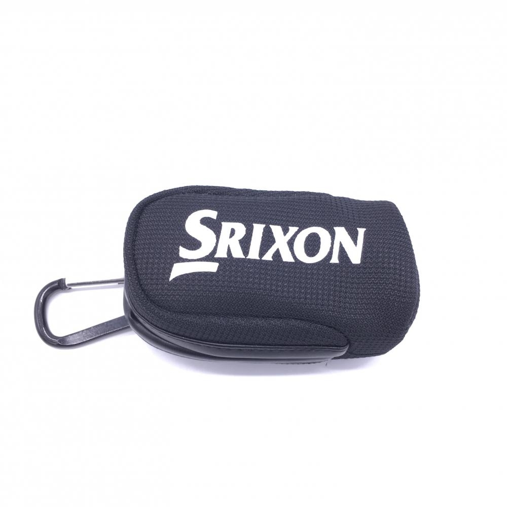 【超美品】SRIXON スリクソン ボールケース 黒×白 マグネット式 カラビナ付 ゴルフ