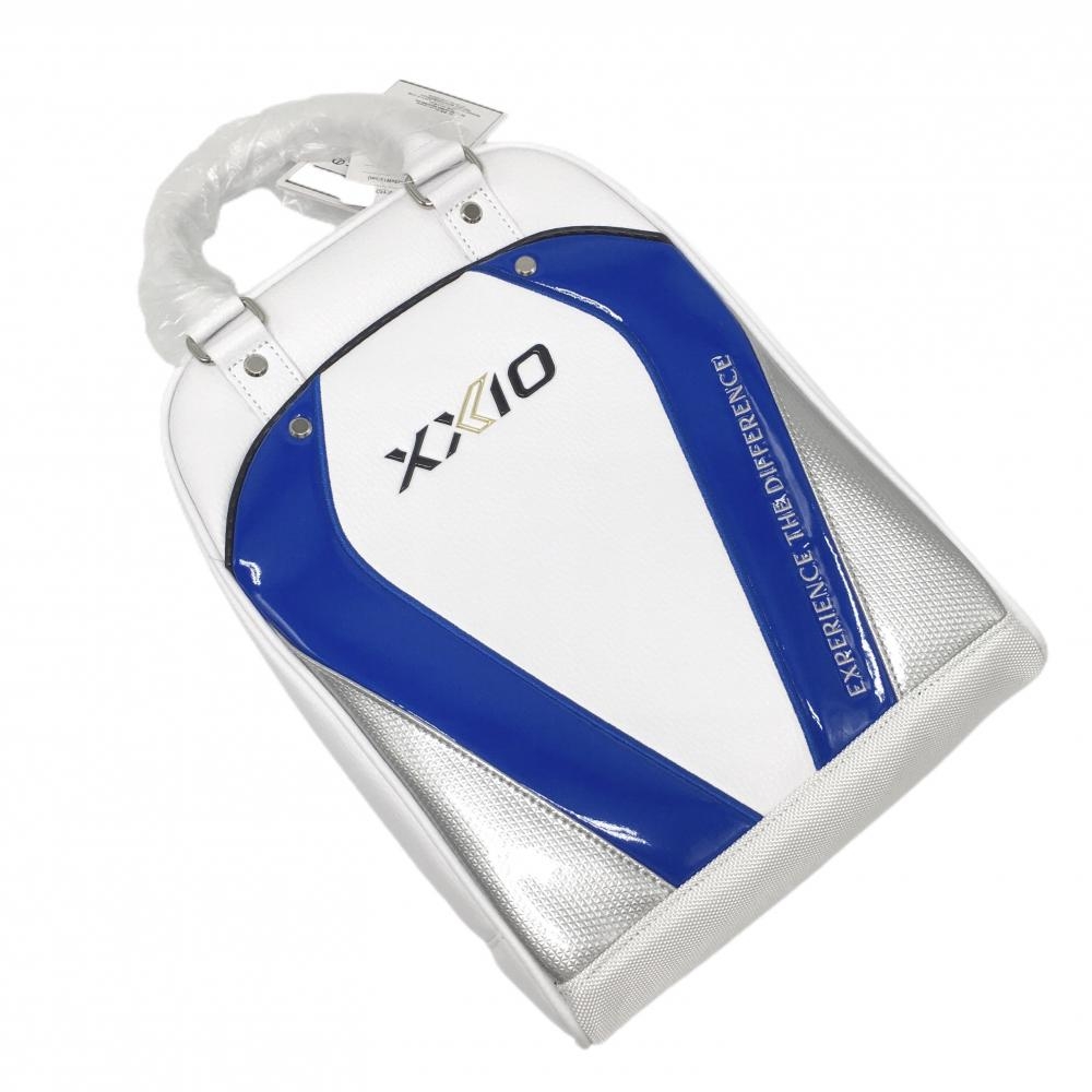 【新品】ゼクシオ シューズケース 白×ブルー 合成皮革 ゴルフ XXIO