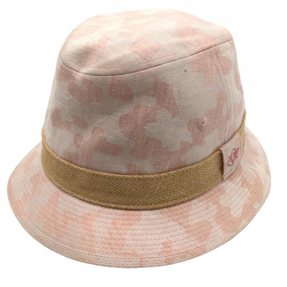 ゾーイ ハット ピンク×ベージュ カモフラ 迷彩  F  ゴルフウェア ZOY