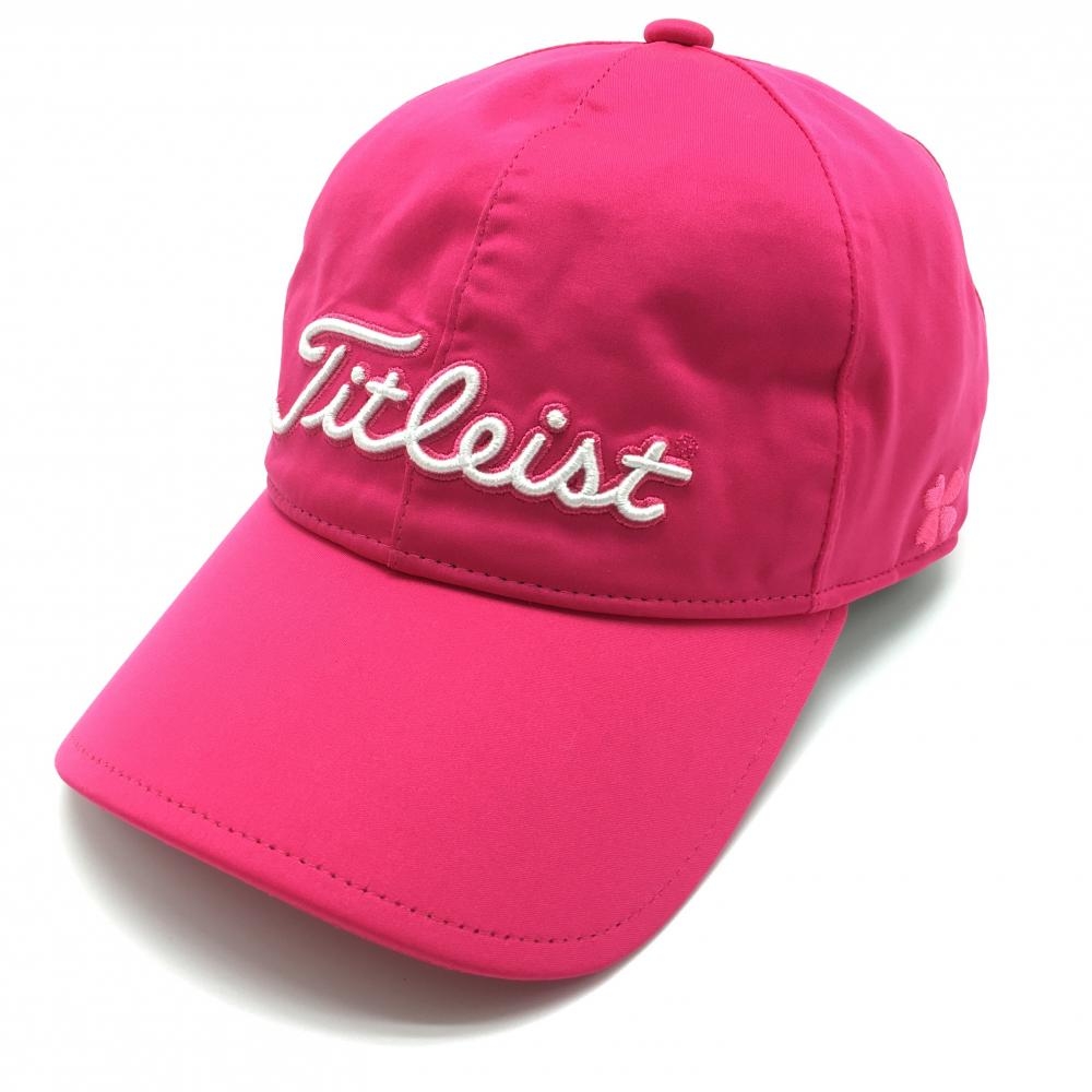 【超美品】タイトリスト キャップ ピンク 立体ロゴ刺しゅう ゴルフウェア TITLEIST