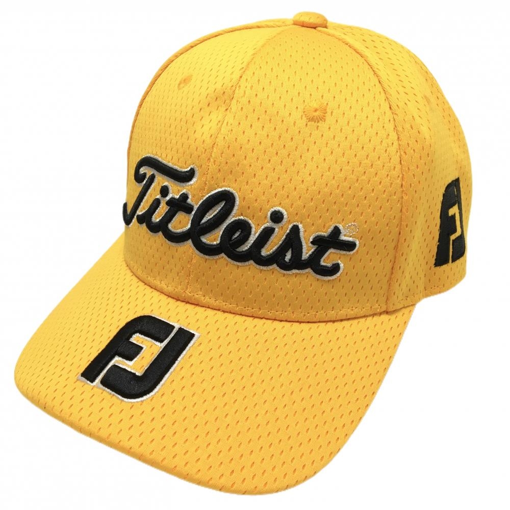 【未使用品】タイトリスト×DT.DAPS キャップ イエロー×黒 フットジョイ   ゴルフウェア TITLEIST