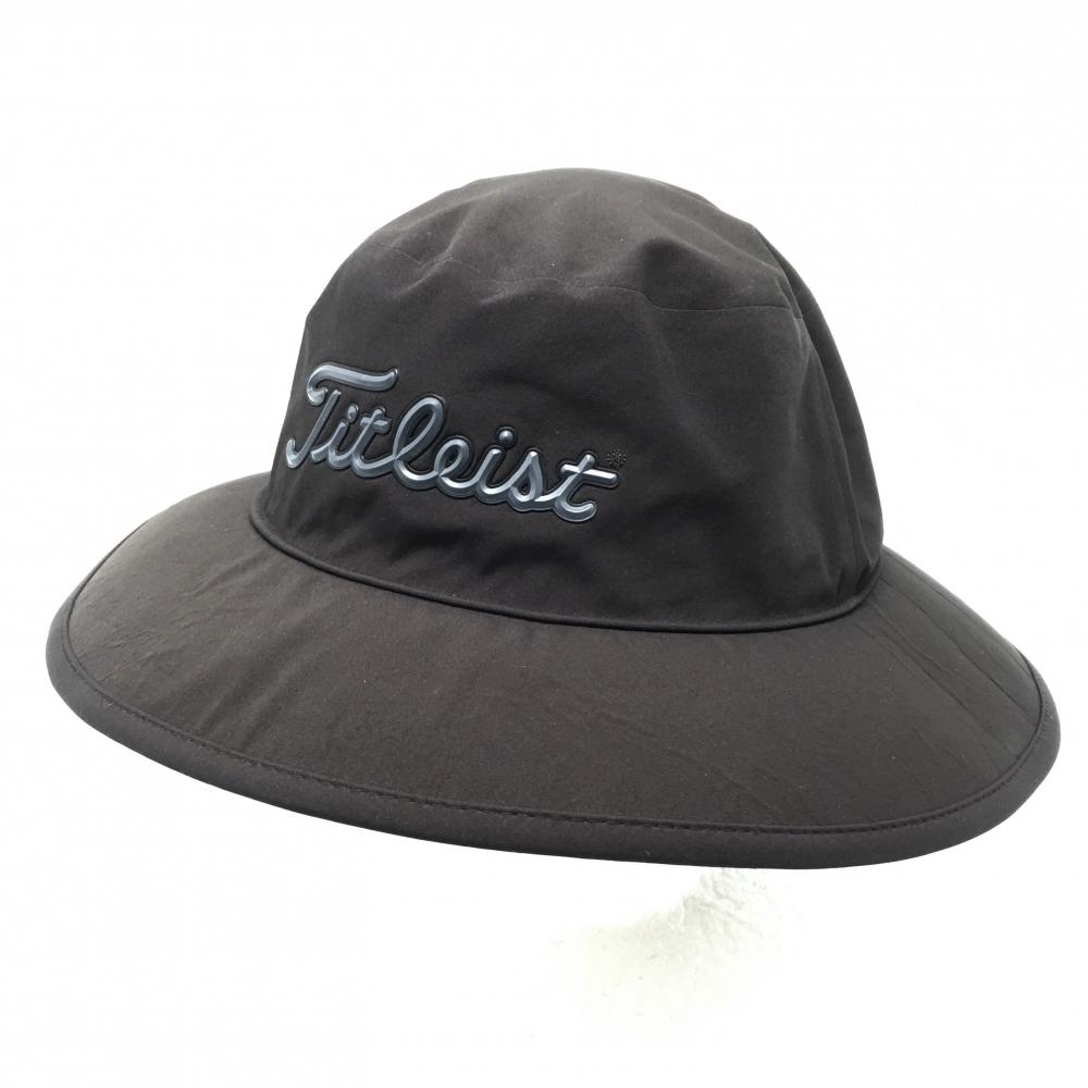 タイトリスト バケットハット 黒 ドローコード つば フリー(57～59cm)   ゴルフウェア TITLEIST