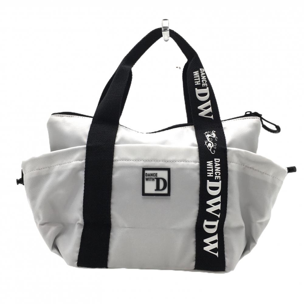 【新品】ダンスウィズドラゴン カートバッグ 白×黒 チビドラ 複数ポケット 99(F) ゴルフ Dance With Dragon