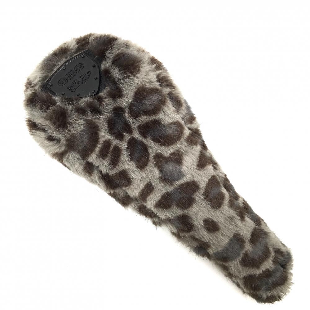 【超美品】ダンスウィズドラゴン ヘッドカバー(FW) グレー レオパード ファー ゴルフ Dance With Dragon