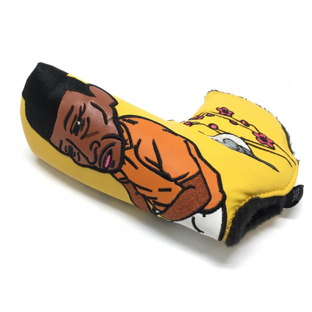 【超美品】ダンスウィズドラゴン パターカバー イエロー×白 ピン型 うぐいす ヘッドカバー ゴルフ Dance With Dragon