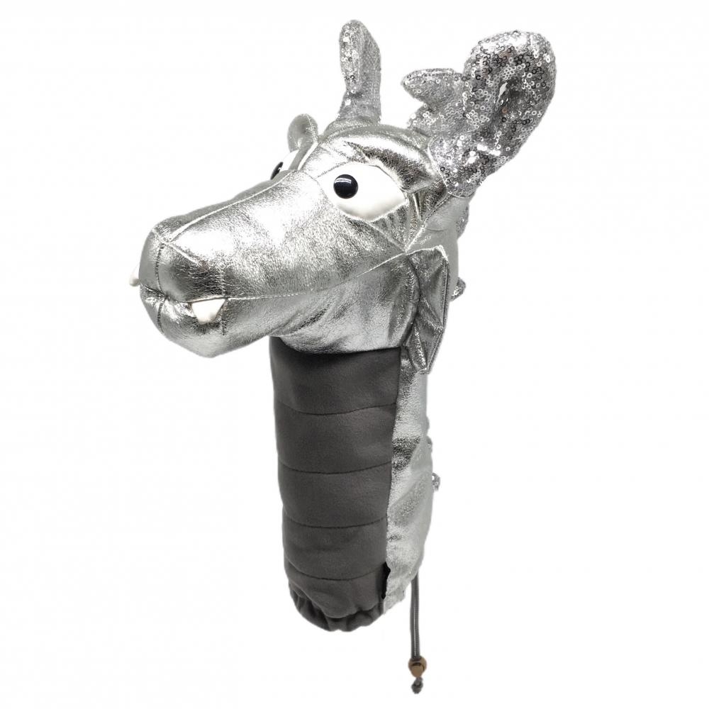 【超美品】ダンスウィズドラゴン ヘッドカバー(DR) シルバー ぬいぐるみ ドライバー ゴルフ Dance With Dragon