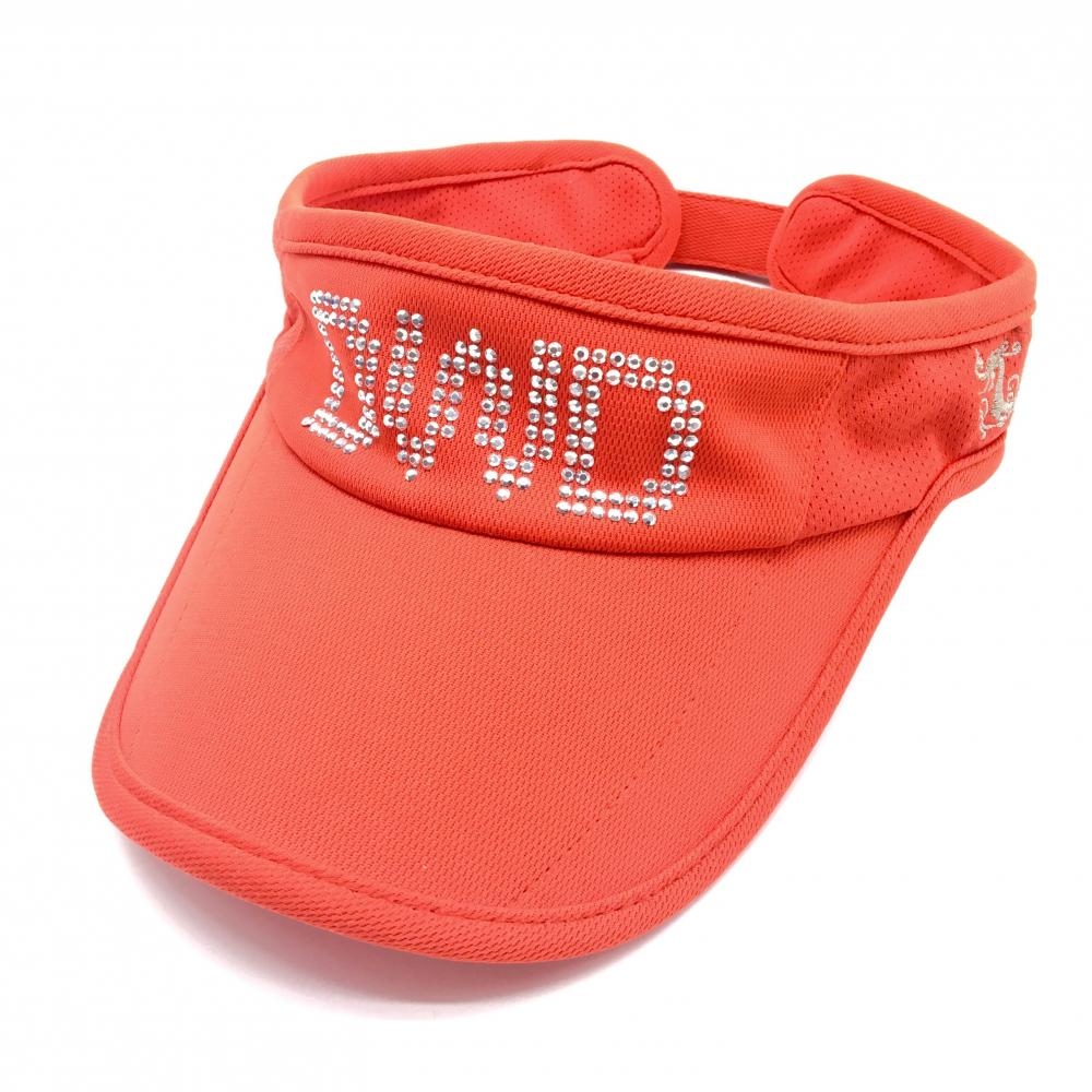 ダンスウィズドラゴン サンバイザー レッド×シルバー フリーサイズ   ゴルフウェア Dance With Dragon