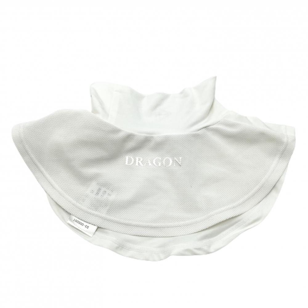 【新品】ダンスウィズドラゴン ネックカバー 白 ロゴ刺しゅう 99(F)   ゴルフウェア Dance With Dragon