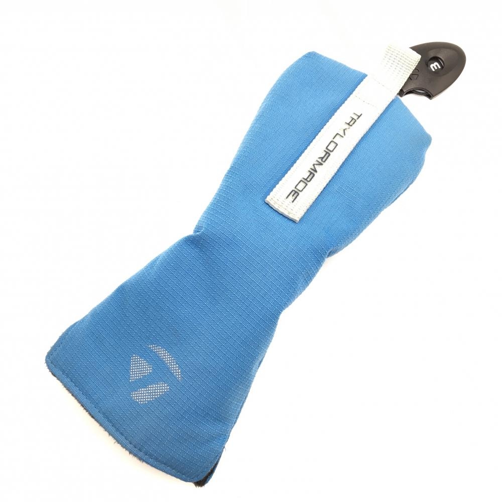 【美品】テーラーメイド ヘッドカバー(FW) ブルー 格子柄地模様 フェアウェイウッド  FW ゴルフ TaylorMade