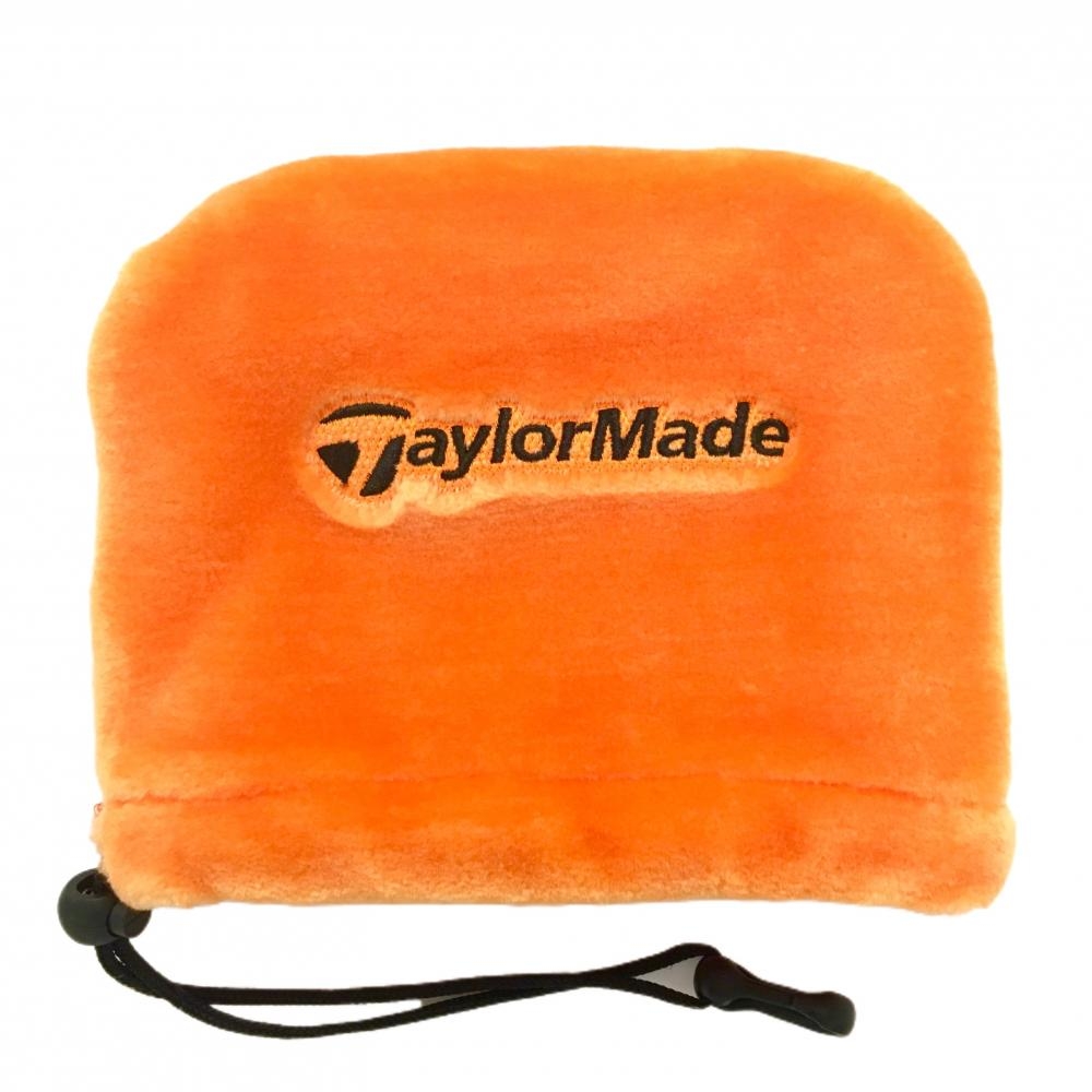 【美品】テーラーメイド アイアンカバー オレンジ フェイクファー ヘッドカバー ロゴ黒  ゴルフ TaylorMade