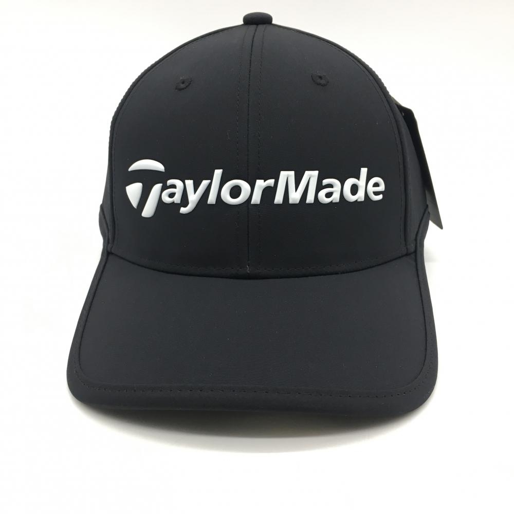 【新品】テーラーメイド キャップ 黒×白 吸汗速乾 ロゴ フリー（57-59） ゴルフウェア TaylorMade