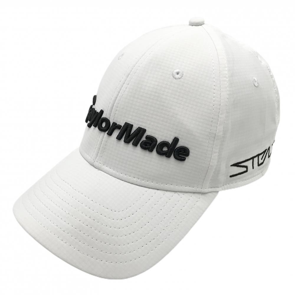 【美品】テーラーメイド キャップ 白 総柄地模様 フリー(57-59cm)  ゴルフウェア TaylorMade