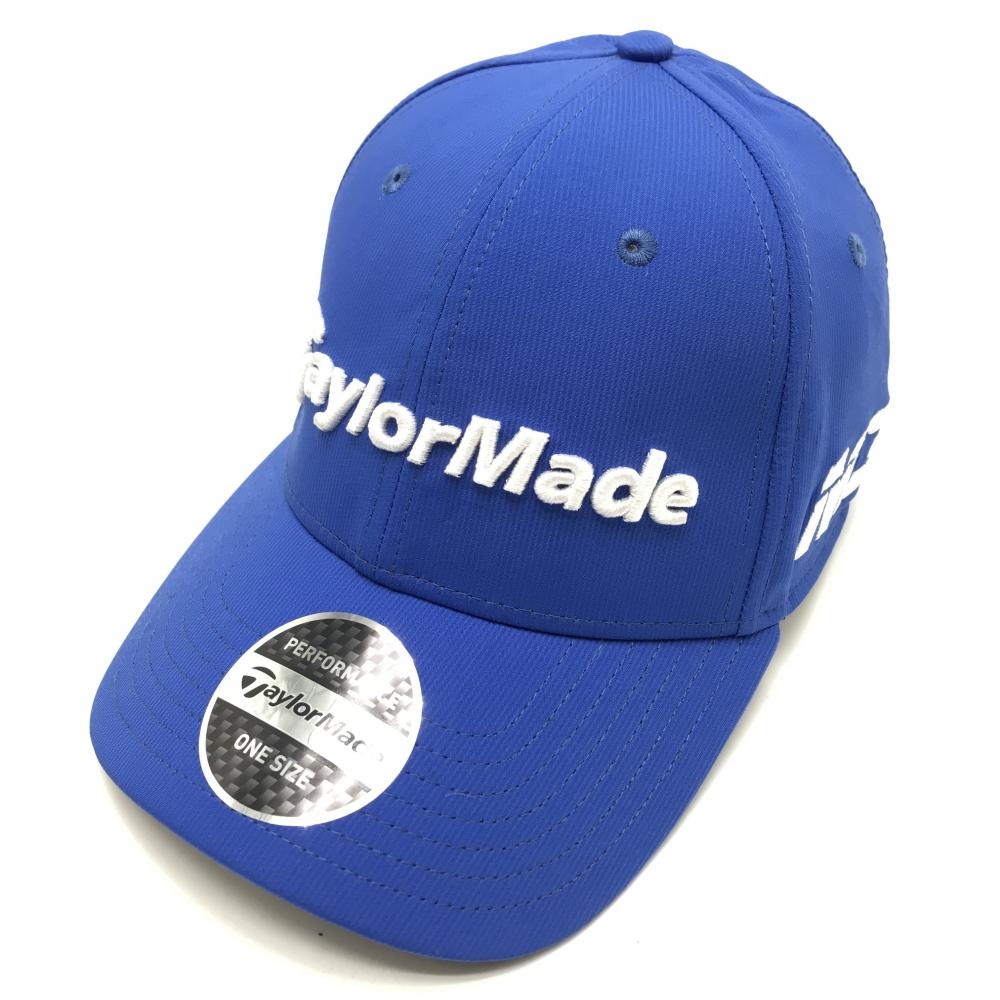 【新品】テーラーメイド キャップ ブルー×白 複数刺しゅうTOUR AUTHENTIC  ONE SIZ(57-59㎝)   ゴルフウェア TaylorMade