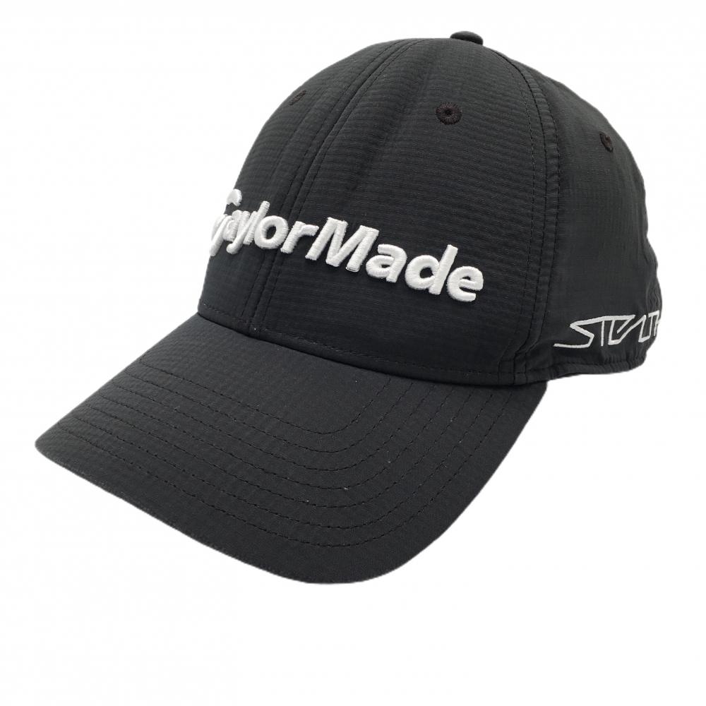 【美品】テーラーメイド キャップ 黒×白 立体ロゴ フリー(57-59cm)   ゴルフウェア TaylorMade
