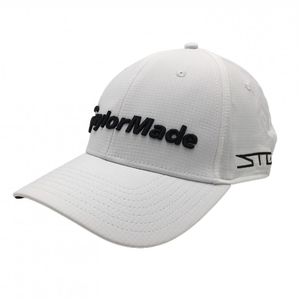【超美品】テーラーメイド キャップ 白×黒 ロゴ刺しゅう  フリー(57-59cm)   ゴルフウェア TaylorMade