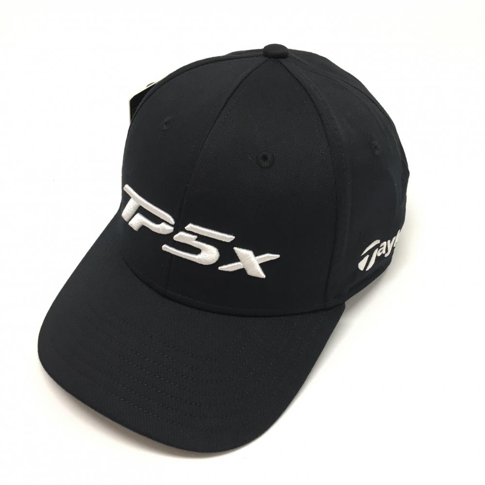 【新品】テーラーメイド キャップ 黒×白 立体ロゴ刺しゅう  ONE SIZE FITS ALL   ゴルフウェア TaylorMade