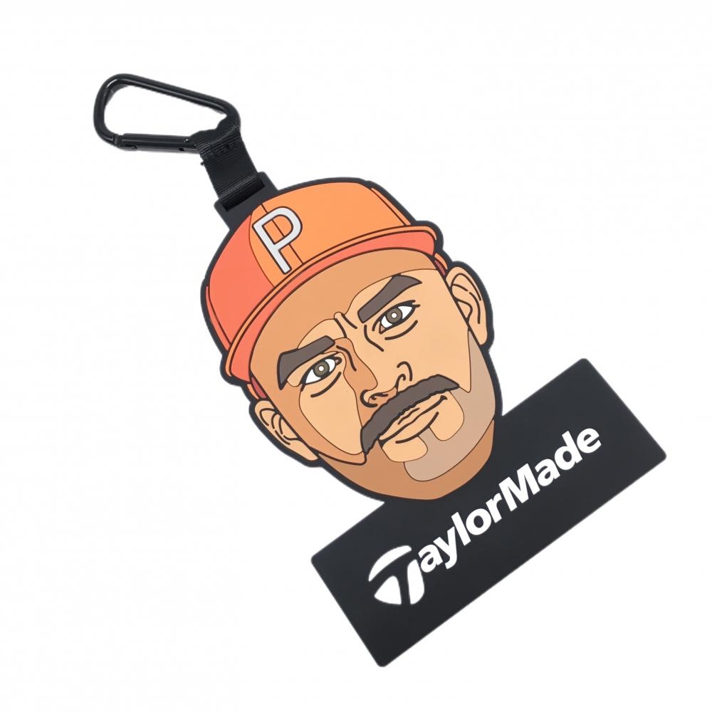【未使用品】テーラーメイド ネームタグ 黒×オレンジ リッキー・ファウラー 銀座店限定 非売品 ゴルフ TaylorMade