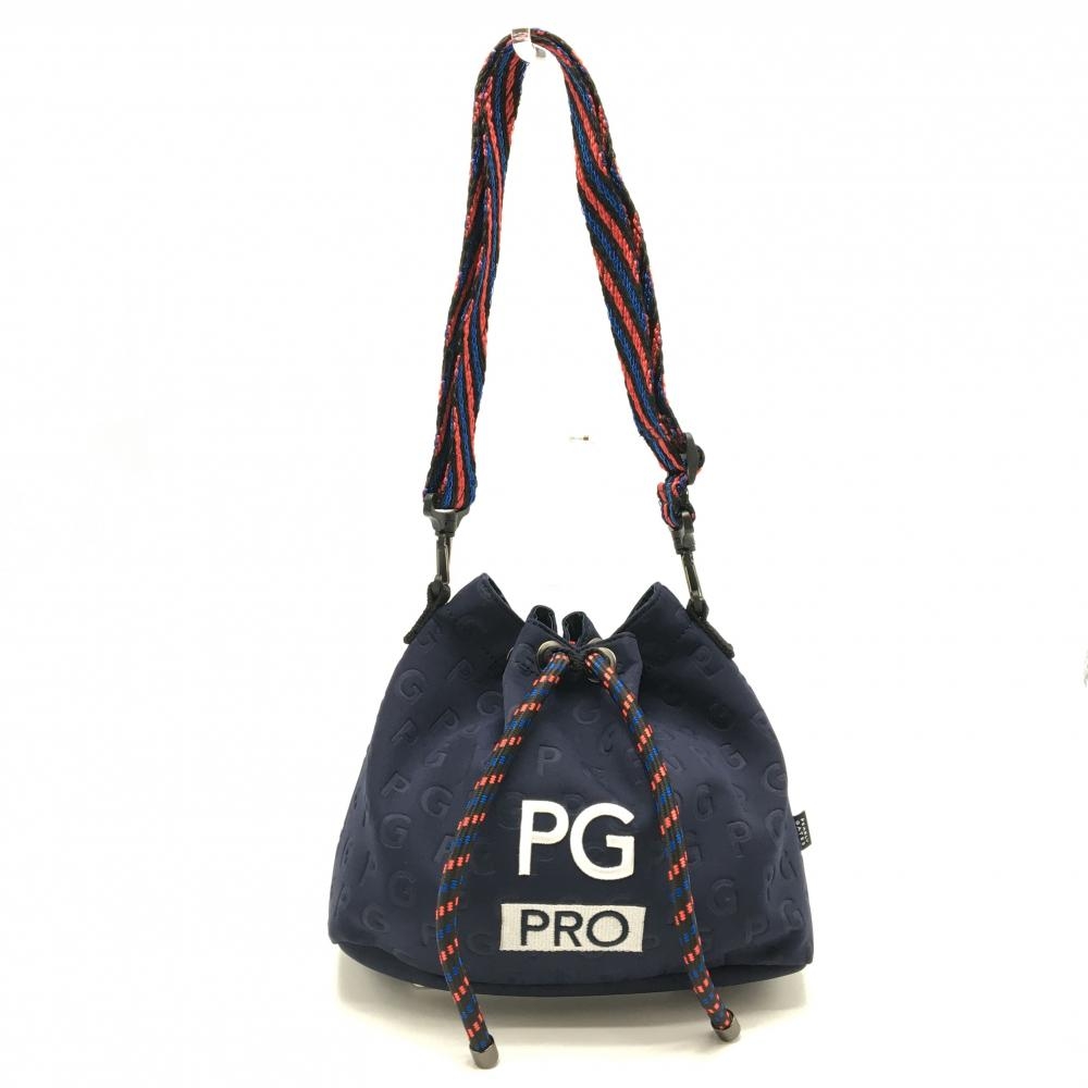 【新品】パーリーゲイツ カートバッグ ネイビー×白 凹凸ロゴ ショルダーストラップ着脱可 FRゴルフ 2024年モデル PEARLY GATES