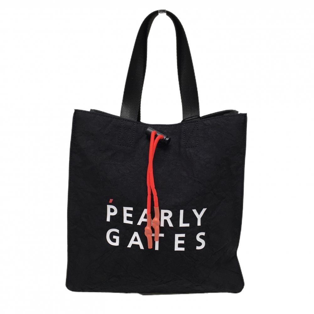 【新品】パーリーゲイツ カートバッグ 黒 ロゴプリント FR ゴルフ 2024年モデル PEARLY GATES