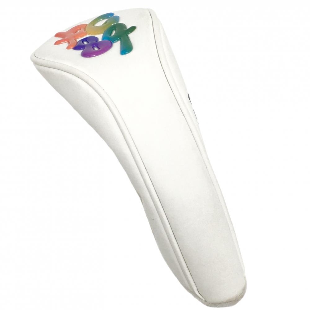 パーリーゲイツ ヘッドカバー(UT) 白×マルチカラー シリコンロゴ 35周年 ユーティリティ  UTゴルフ 2024年モデル PEARLY GATES