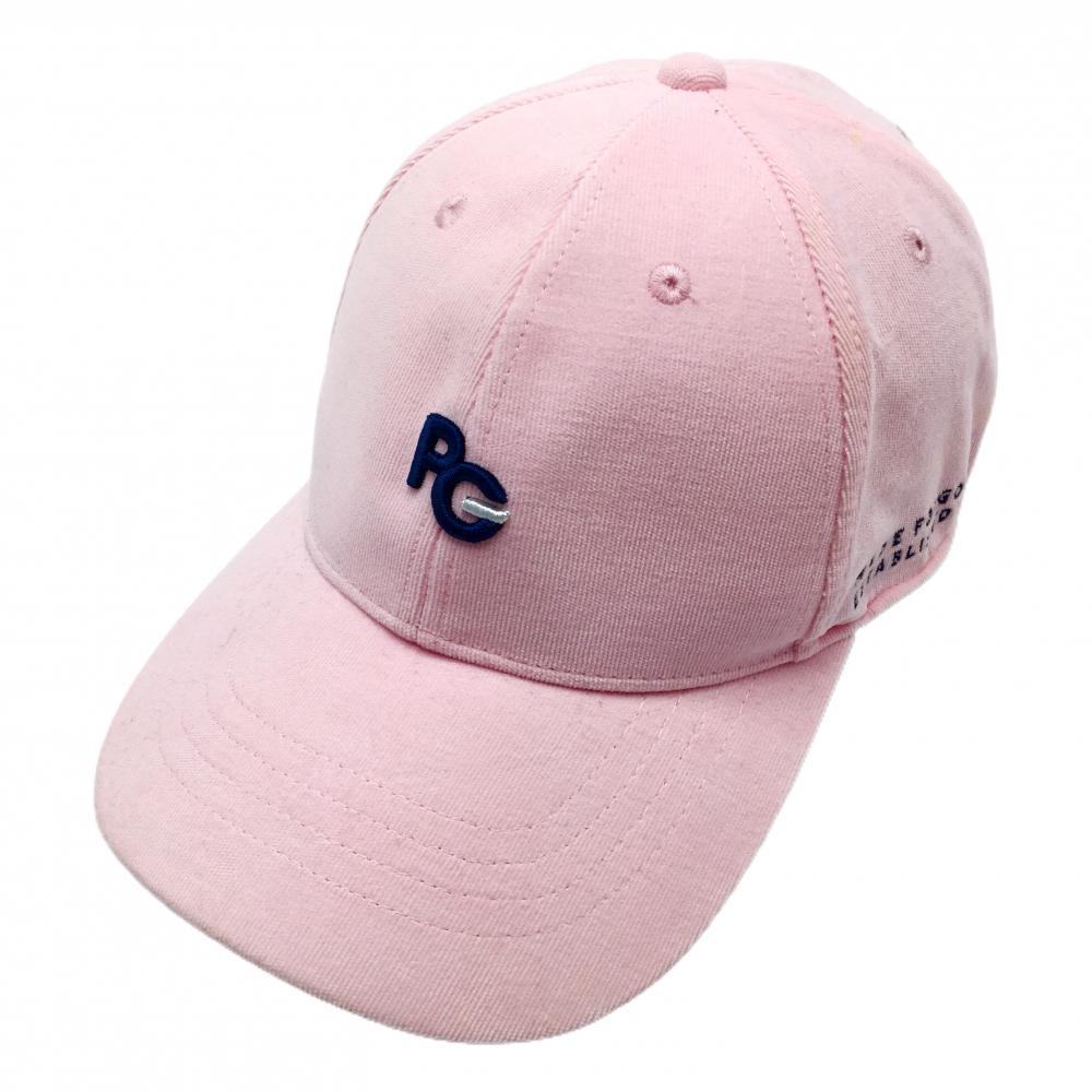 パーリーゲイツ コーデュロイキャップ ピンク ロゴネイビー FR   ゴルフウェア PEARLY GATES