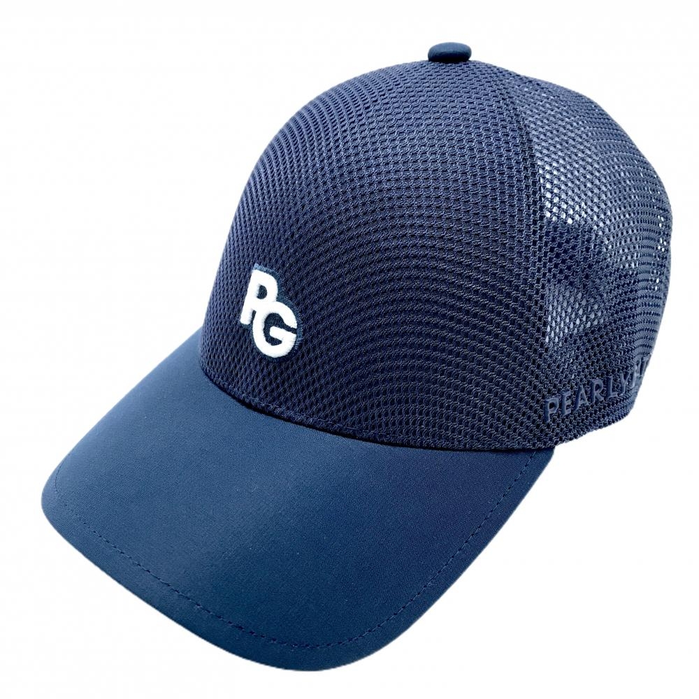 【超美品】パーリーゲイツ メッシュキャップ ネイビー 立体ロゴ  FR   ゴルフウェア PEARLY GATES