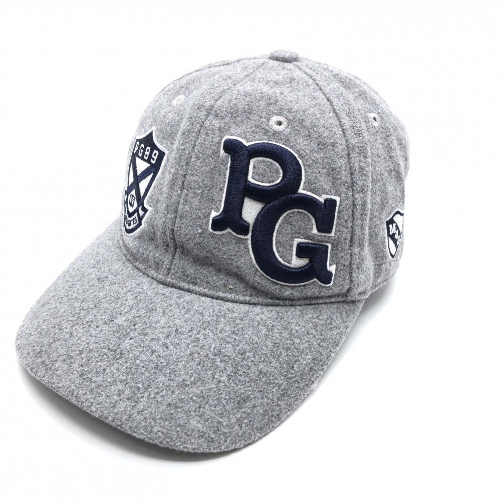 パーリーゲイツ キャップ グレー×ネイビー ウール混  FR   ゴルフウェア PEARLY GATES