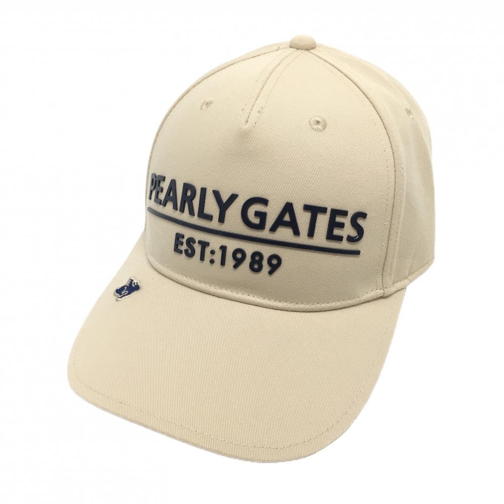 【超美品】パーリーゲイツ キャップ ベージュ フライングラビット FR   ゴルフウェア PEARLY GATES