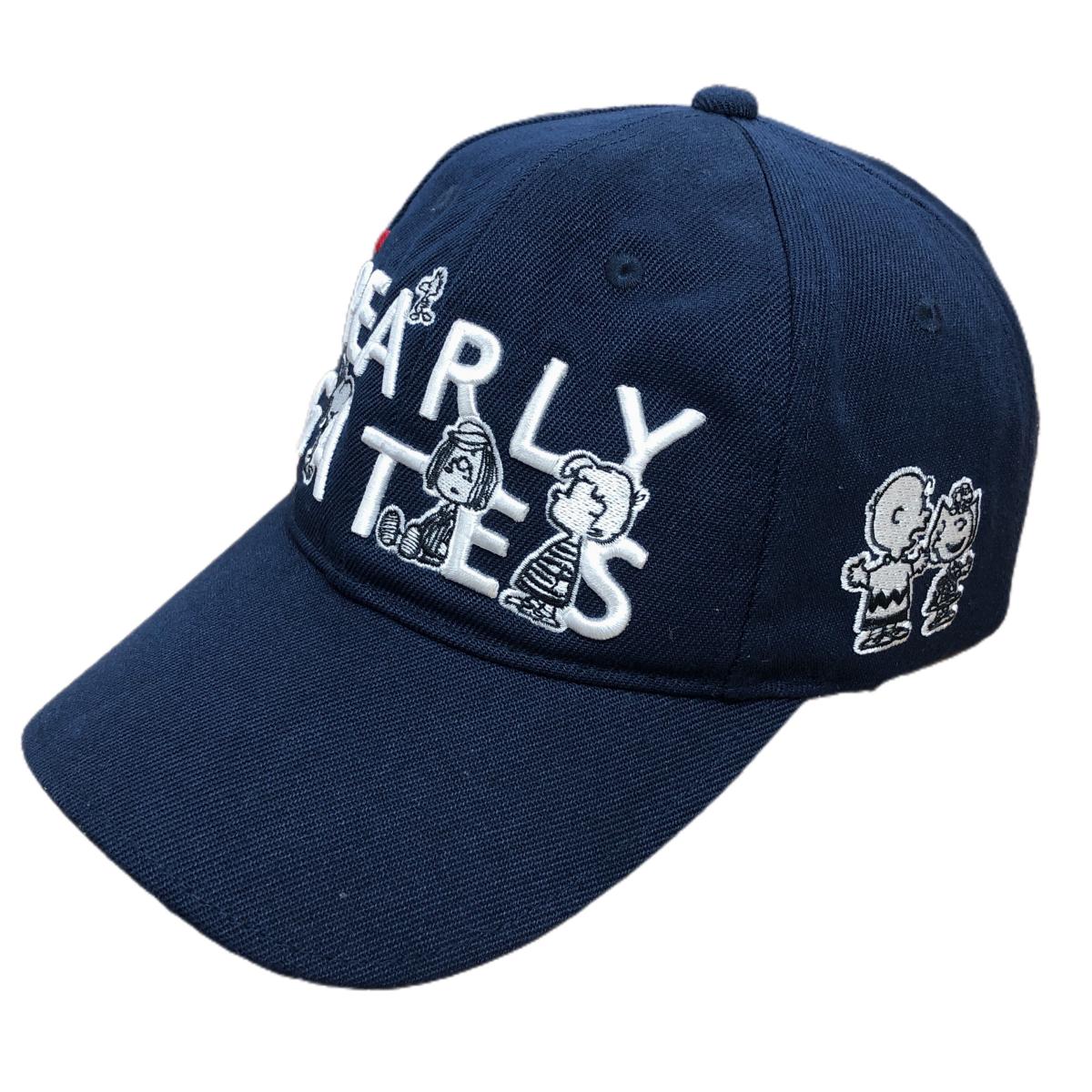 パーリーゲイツ×PEANUTS キャップ ネイビー×白 スヌーピー  FR   ゴルフウェア PEARLY GATES