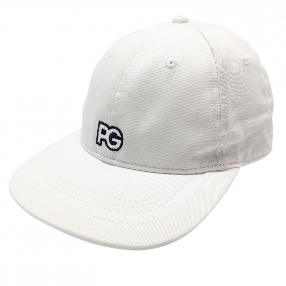 【美品】パーリーゲイツ キャップ 白 ロゴ刺しゅう  FR   ゴルフウェア PEARLY GATES