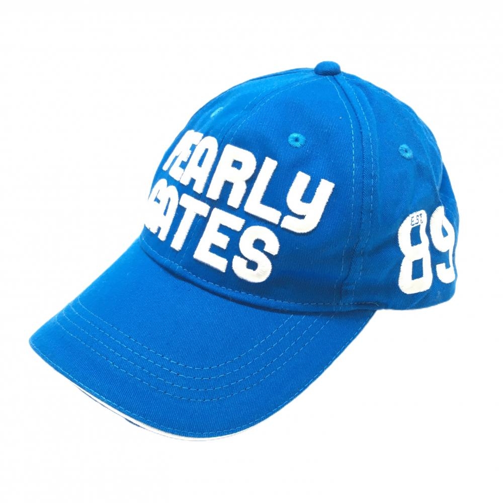 【美品】パーリーゲイツ キャップ ブルー×白 立体ロゴ  FR   ゴルフウェア PEARLY GATES