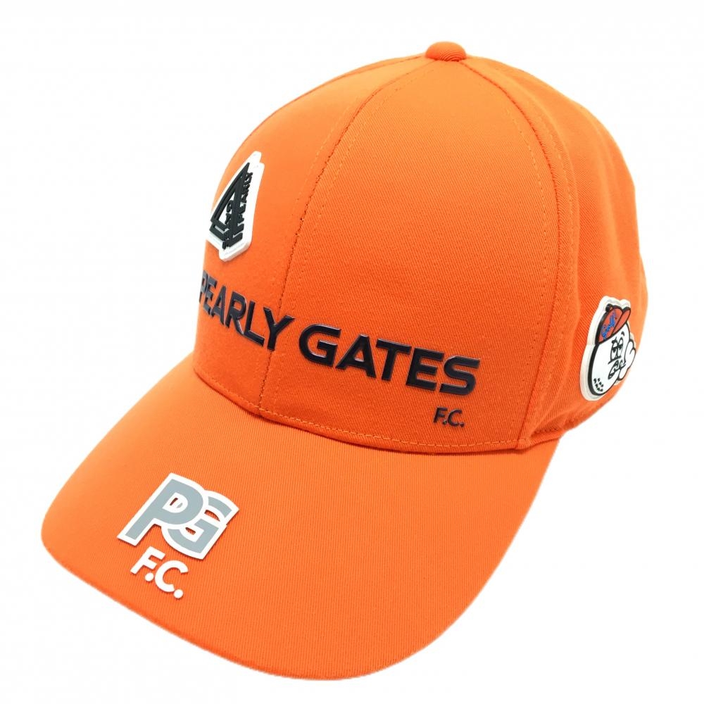 【超美品】パーリーゲイツ キャップ オレンジ BALLくん ワッペン FR   ゴルフウェア 2024年モデル PEARLY GATES
